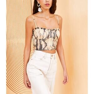 Ulla Johnson 'Iris' Brown Silk Top Size 0